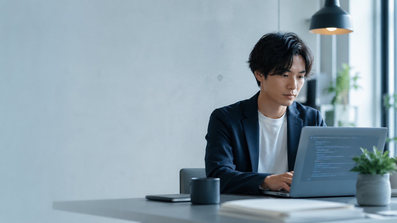 PCを使って専門分野を発揮する男性のイメージ